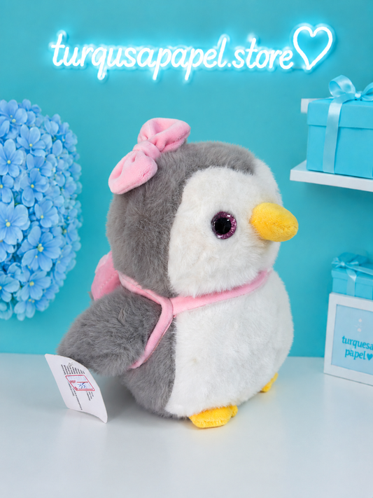 Pinguino maleta rosada