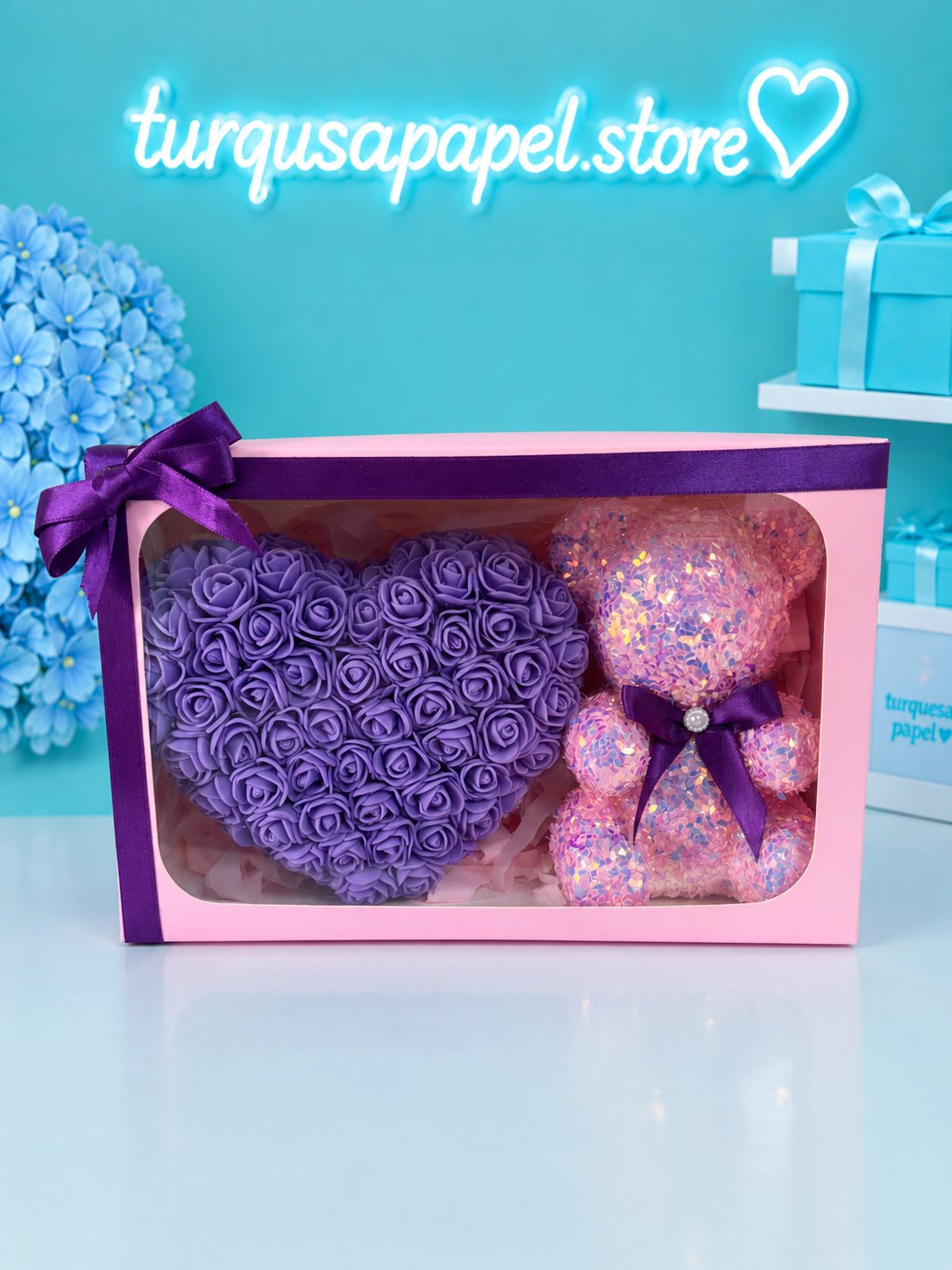 Estuche Oso y corazón mini