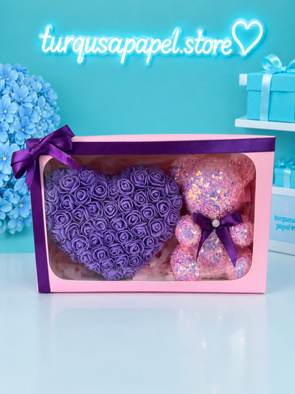 Estuche Oso y corazón mini